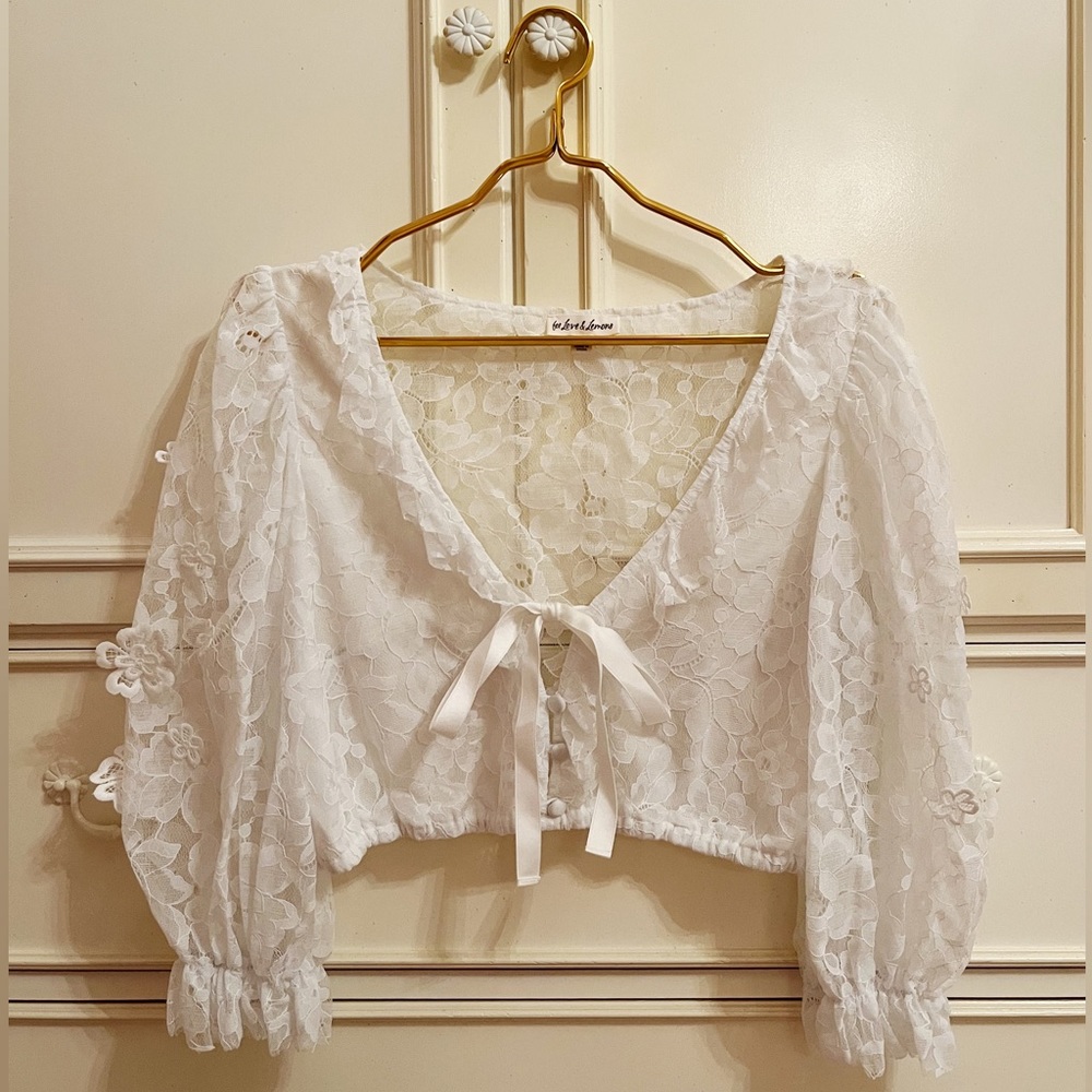 For Love and Lemons lace blouse in size XL